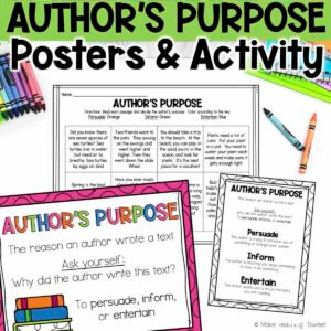 author's purpose posters and activity