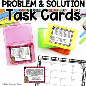 problem and solution reading task cards