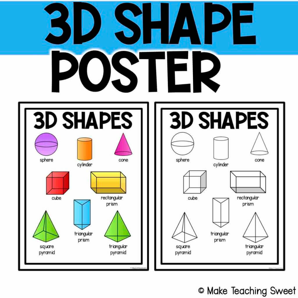 3D Shapes poster