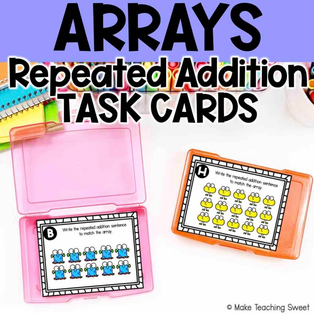 arrays repeated addition task cards