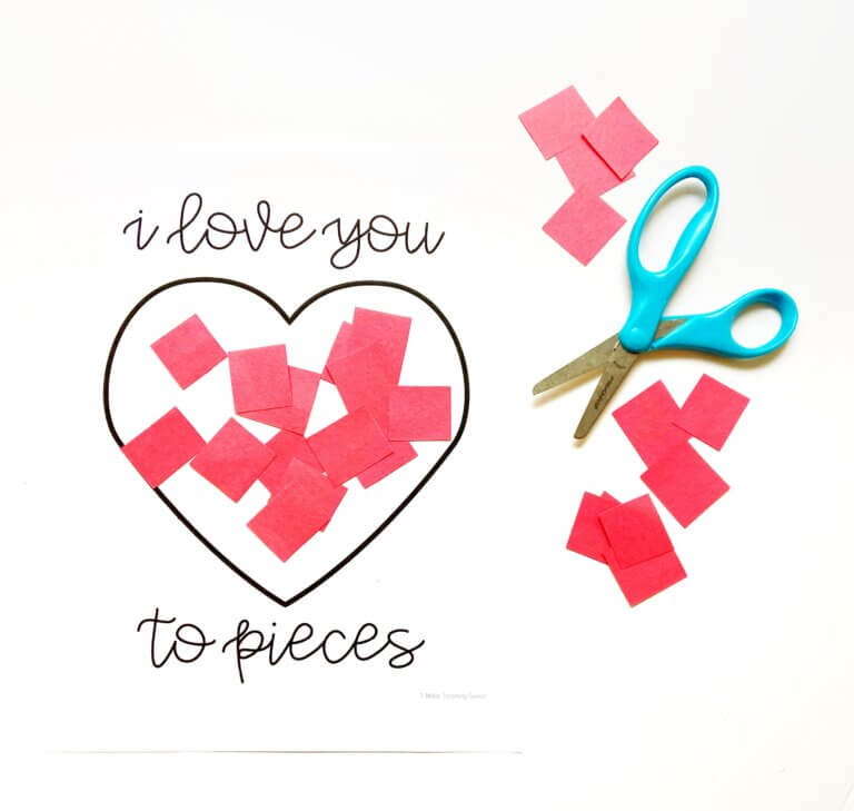 I Love You to Pieces craft supplies